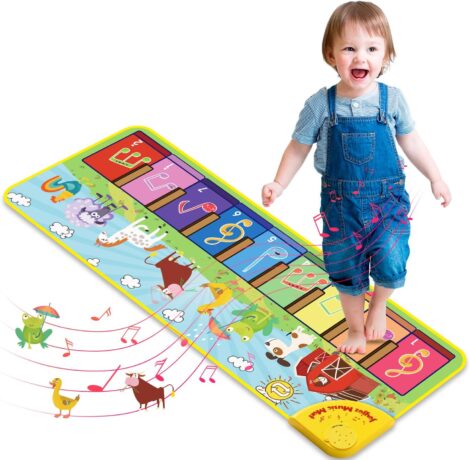 Joyjoz Kids Piano Mat with 25 Sounds, 100x36cm Musical Playmat for Toddlers, Boys, Girls