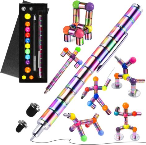 Kovim Magnetic Fidget Pen – Ideal Teen Gift for Anxiety Relief – Multicolor.