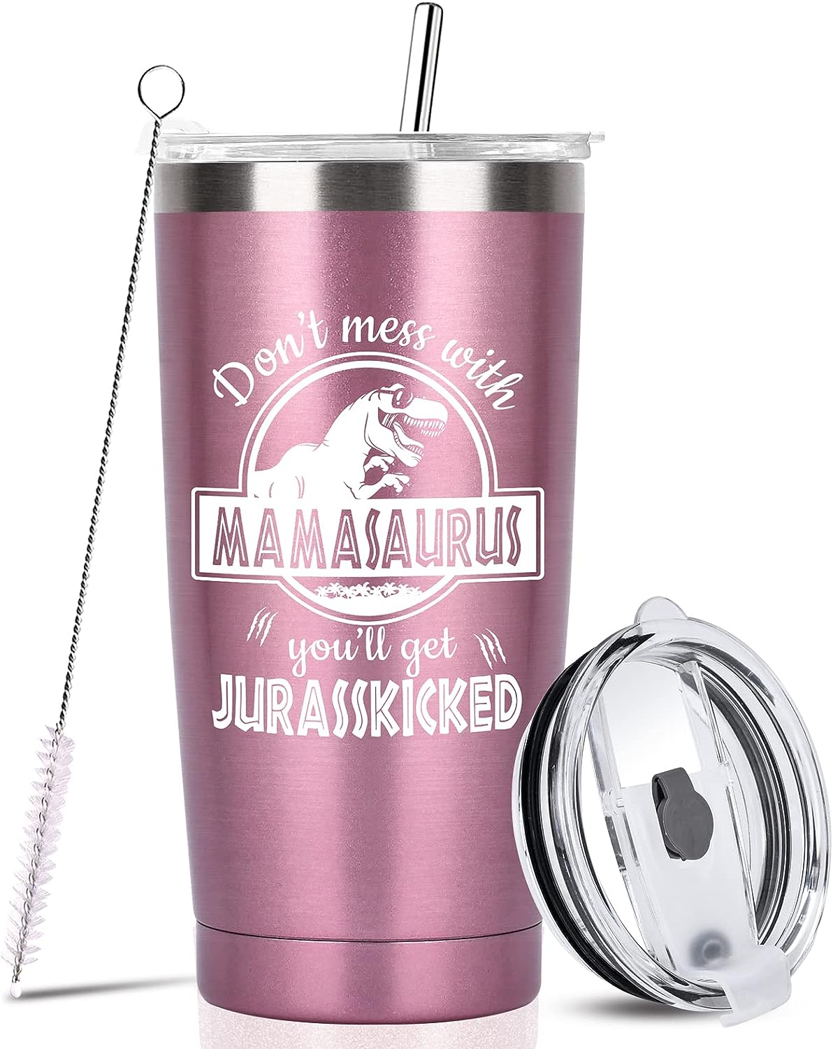 Christmas Funny Gifts for Mum from Daughter Son 20oz Insulated Wine Tumbler, Mum Christmas Gifts Travel Mug with Straw Lid,Presents for Mum Wife on Christmas Birthday Mothers Day