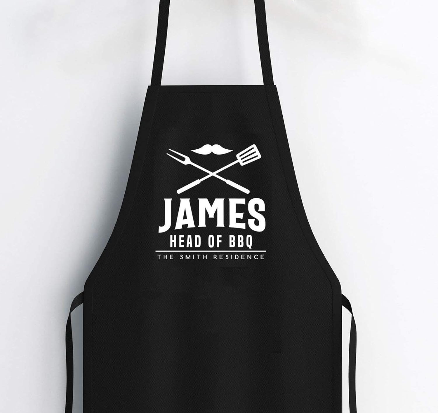 Pink Positive Personalised Head Chef Apron | Custom Cooking Baking Apron for Men | Head of BBQ For Him | Fathers Day Gift For Dad For Husband Mens