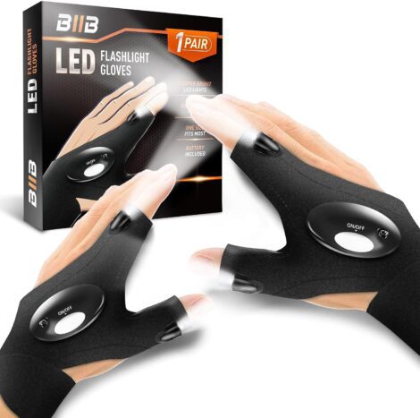 BIIB Men’s Gadgets: LED Gloves, Fishing Gifts, Birthday/Christmas Stocking Fillers for Him/Her.