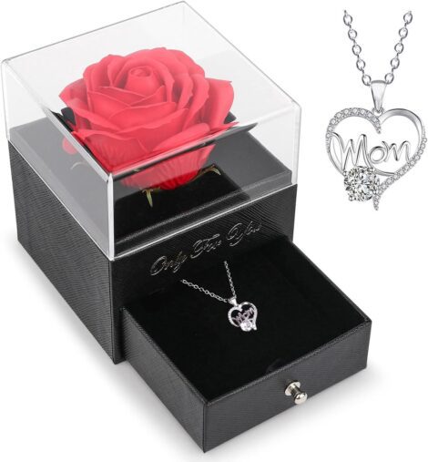 ZACENYU Eternal Rose Gift for Mum: Romantic, Christmas and Birthday Present with Gift Box.