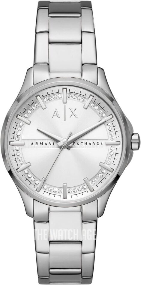 Armani Exchange Women’s Stainless Steel Three-Hand Watch, 36mm case