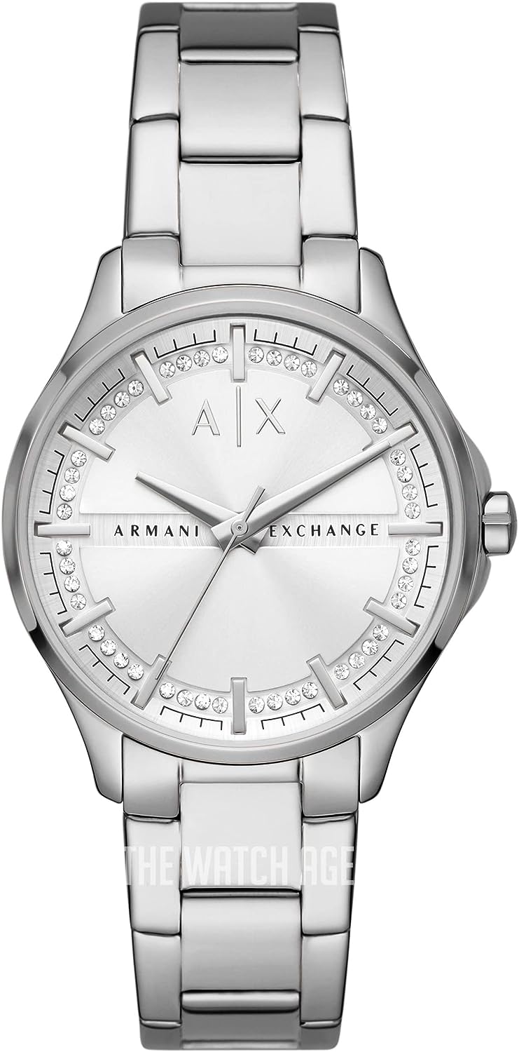 Armani Exchange Three-Hand watch for women, Stainless Steel Watch,36mm case size