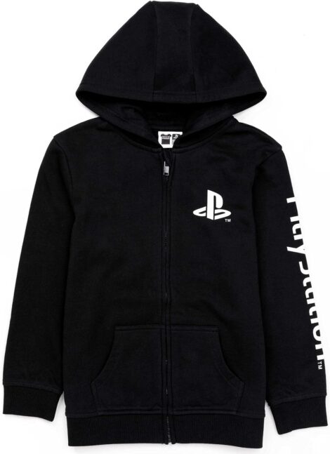 Gamer Logo Kids Zip Up Hoodie: PlayStation Jumper for Boys and Girls