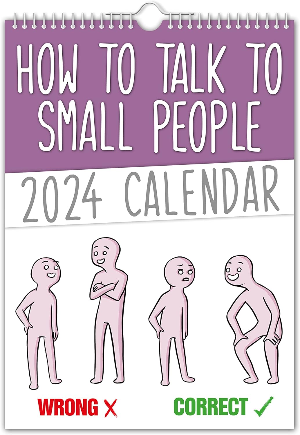 How to talk to small people - 2024 Wall Calendar // Funny/Quirky/Christmas/Birthday/Gift Idea/Present/Novelty/Humour/Secret Santa/Year Planner/Office Gift