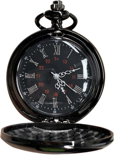 Engraved Vintage Quartz Pocket Watch with Chain – Ideal Gift for Son’s Special Occasions