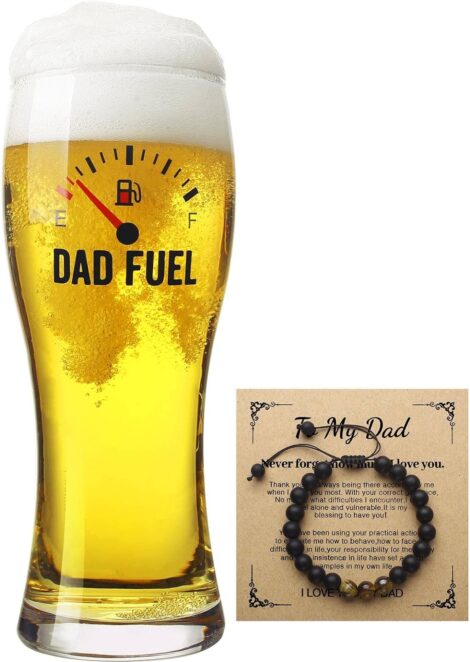 Luka Tech Funny Beer Glass – Unique Father’s Day Gifts for Dad from Son/Daughter.