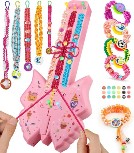 DIY Friendship Bracelet Kit – Perfect Gift for Girls Ages 7-12, Portable Craft Set for Travel