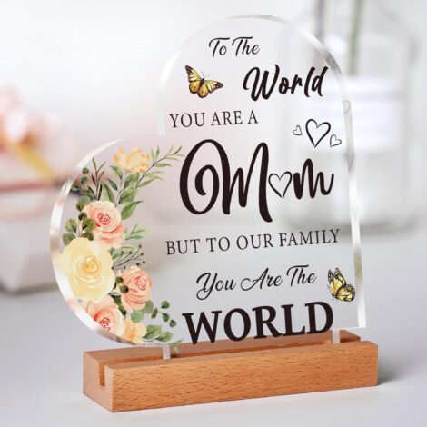 Mum Plaque with Stand – Best Mother’s Day presents from Daughter/Son, including Birthday, New Mum, & Grandma gifts.