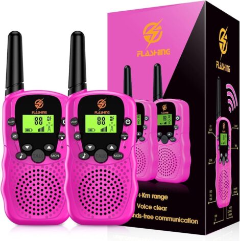 Upgraded blue Toy zee LCD Walkie Talkies: Long Range Kids Gifts for Outdoor Activities.