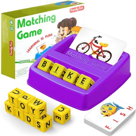 HahaGift Kids Spelling Learning Games – Educational Flash Cards for 3-6 Year Olds.