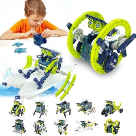 12-in-1 Education Solar Robot Toys – STEM Building Kit for Boys Age 8+.