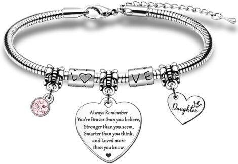 HULALA Daughter Gifts Bracelet: Remember You’re Braver Than You Believe, from Mum & Dad.