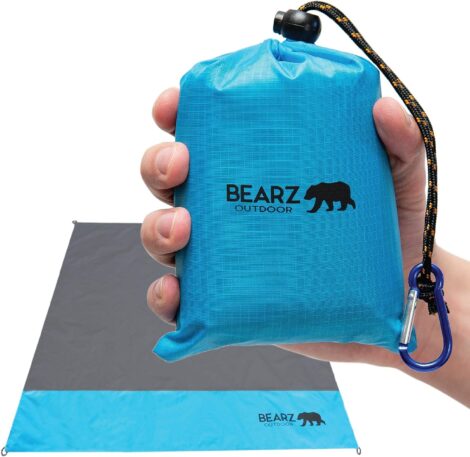 BEARZ Camping Blanket: Lightweight, Waterproof, Sandproof; Ideal for Hiking, Beach, and Travel