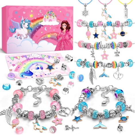 Unicorn Bracelet Making Kit: Perfect Craft Gifts for Girls Ages 8-12