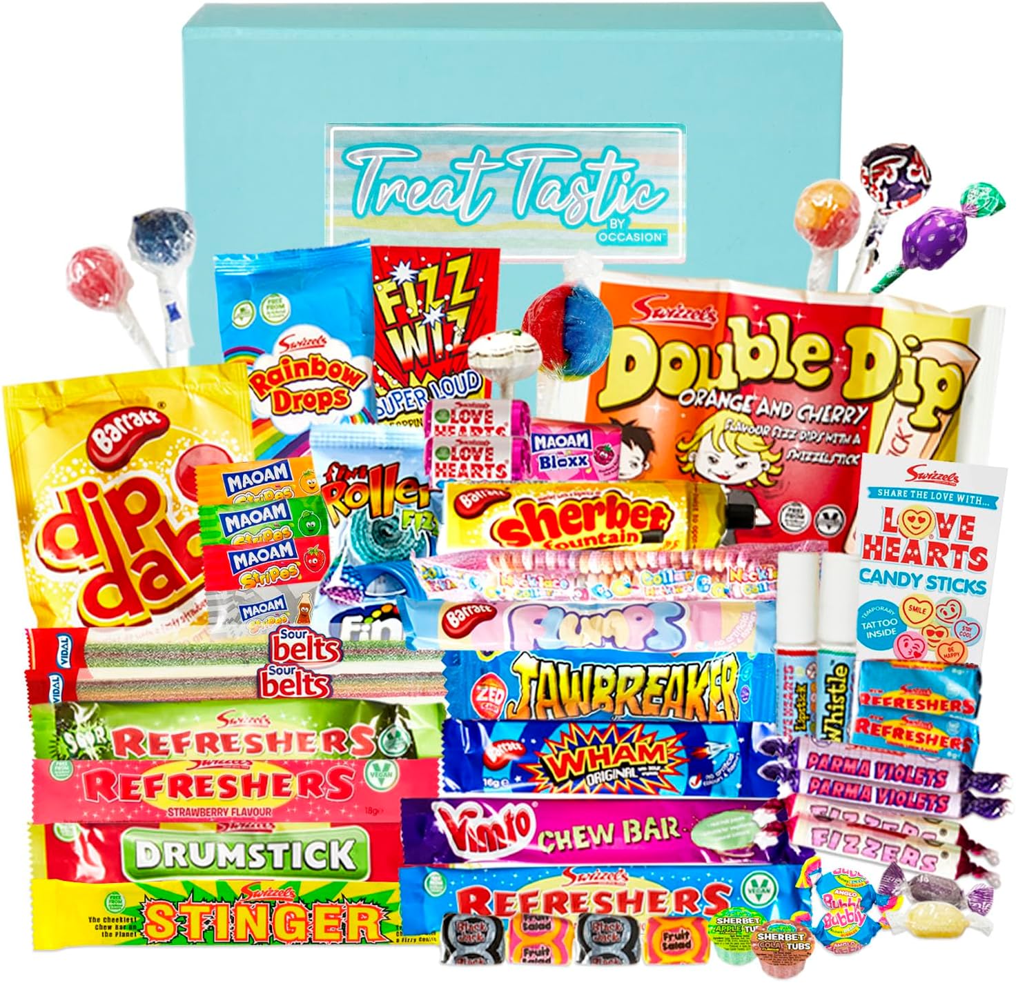 Occasion Treat Tastic Ultimate 51 Piece Retro Sweet Hamper Gift Box -Classic sweet Assortment, A Perfect for Gift Any Occasion.