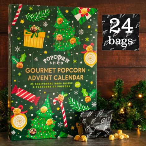 2023 Popcorn Shed Advent Calendar: 24 Days of Gourmet Popcorn, 6 Flavors, Vegan & Gluten-Free.