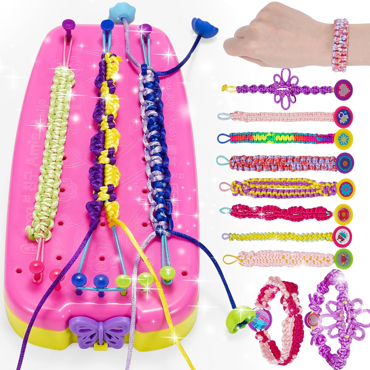 HappyKidsClub Friendship Bracelet Making Kit, 5-12 Year Old Girl Gifts Girls Toys Age 5-12 Girls Birthday Presents Arts and Crafts for Kids Gifts for 5-12 Year Old Girls Teenage Girls Gifts Loom Bands