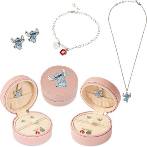 Disney Stitch Jewelry Set with Travel Box – Perfect Gift for Women, Teens, and Girls