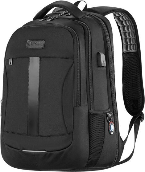 Compact Anti-Theft Laptop Backpack with USB Port, Ideal for Business Travel, College, & Work (15.6inch)