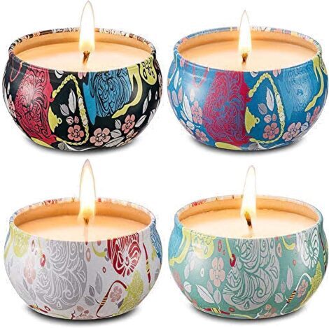 AIMASI Aromatherapy Scented Candles Set – Portable Tin Candles, Ideal Birthday or Mother’s Day Gift.