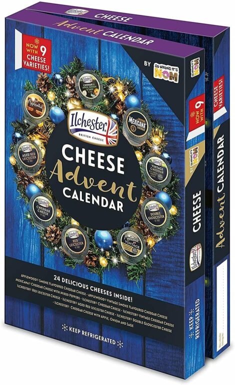 Ilchester Cheese Advent Calendar – 24 Individually Wrapped Cheese – World’s First & Only