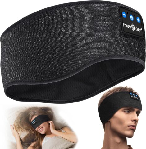 MUSICOZY Bluetooth Sleep Headband – Comfy Headphones for Sleeping, Sports, and Travel.