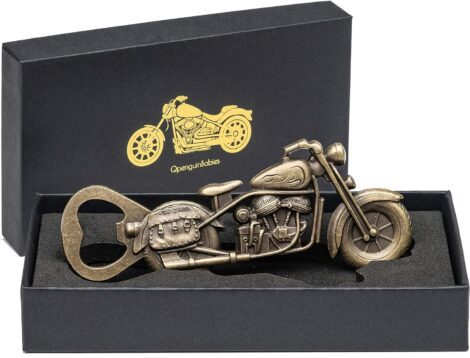 Vintage Motorcycle Bottle Opener for Him: Unique Motorcycle Beer Gifts, Perfect for Dad, Grandpa, Husband.