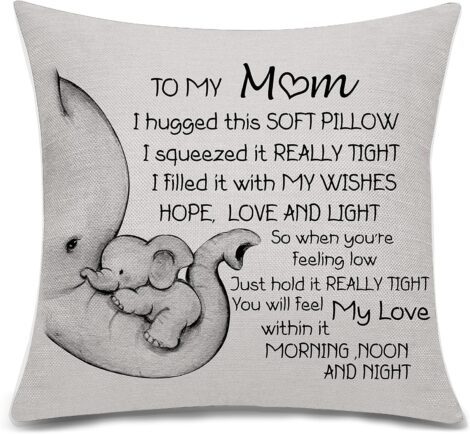 Daughter Son Mum Cushion Cover – Birthday Gift for Mother from Bacmaxom