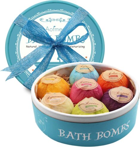 Aofmee Bath Bombs Set – 7pcs Spa Kit, Perfect for Skin Moisturization, Ideal Gifts for Women, Girls, Kids.