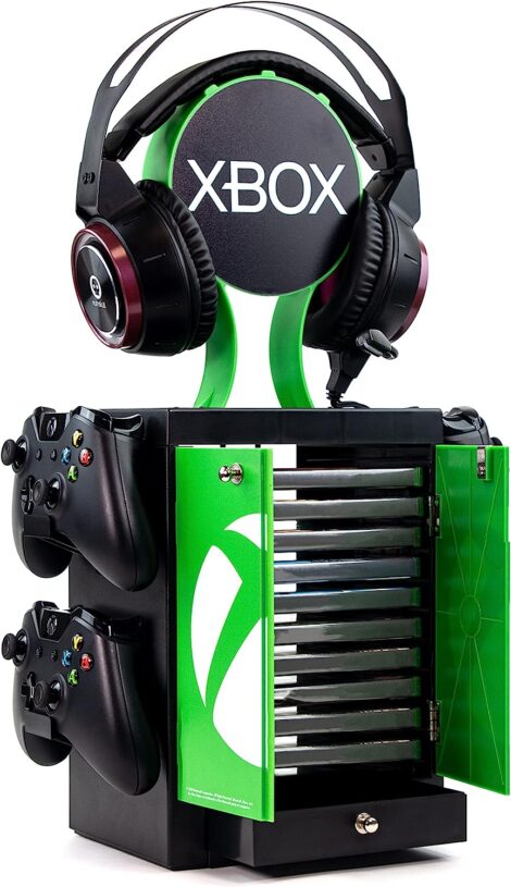 Numskull’s Xbox Series X Gaming Locker: Controller Holder and Headset Stand – Official Xbox Merch.