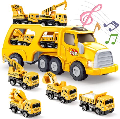 EUTOYZ Toy Cars Construction, Digger Truck Toys for 1-6 Year Old Boys, Gifts for Toddlers.