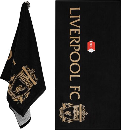 Liverpool F.C. Cotton Bath Towel – 70 x 140, Ideal Liverpool Gift for Men, Teens, Kids.