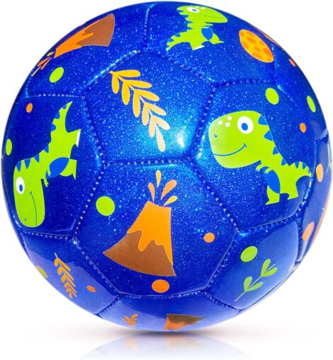 INPODAK Toddler Football: Football Size 2 for Boys and Girls, Dinosaur Design – Perfect for Outdoor Play!