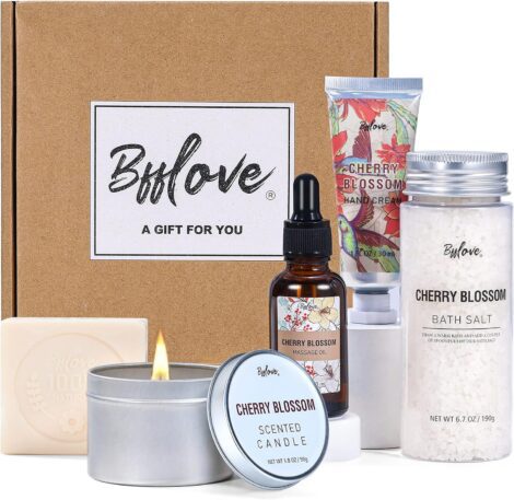 Cherry Blossom Spa Gift Set: Pampering Bath & Self Care Gifts for Mum, Christmas & Birthdays.