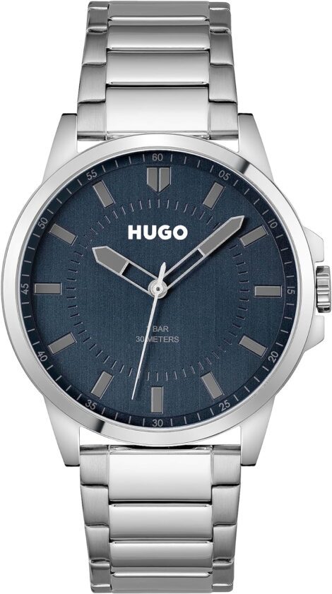 HUGO Quartz Men’s Watch, Stainless Steel Bracelet – 1530186