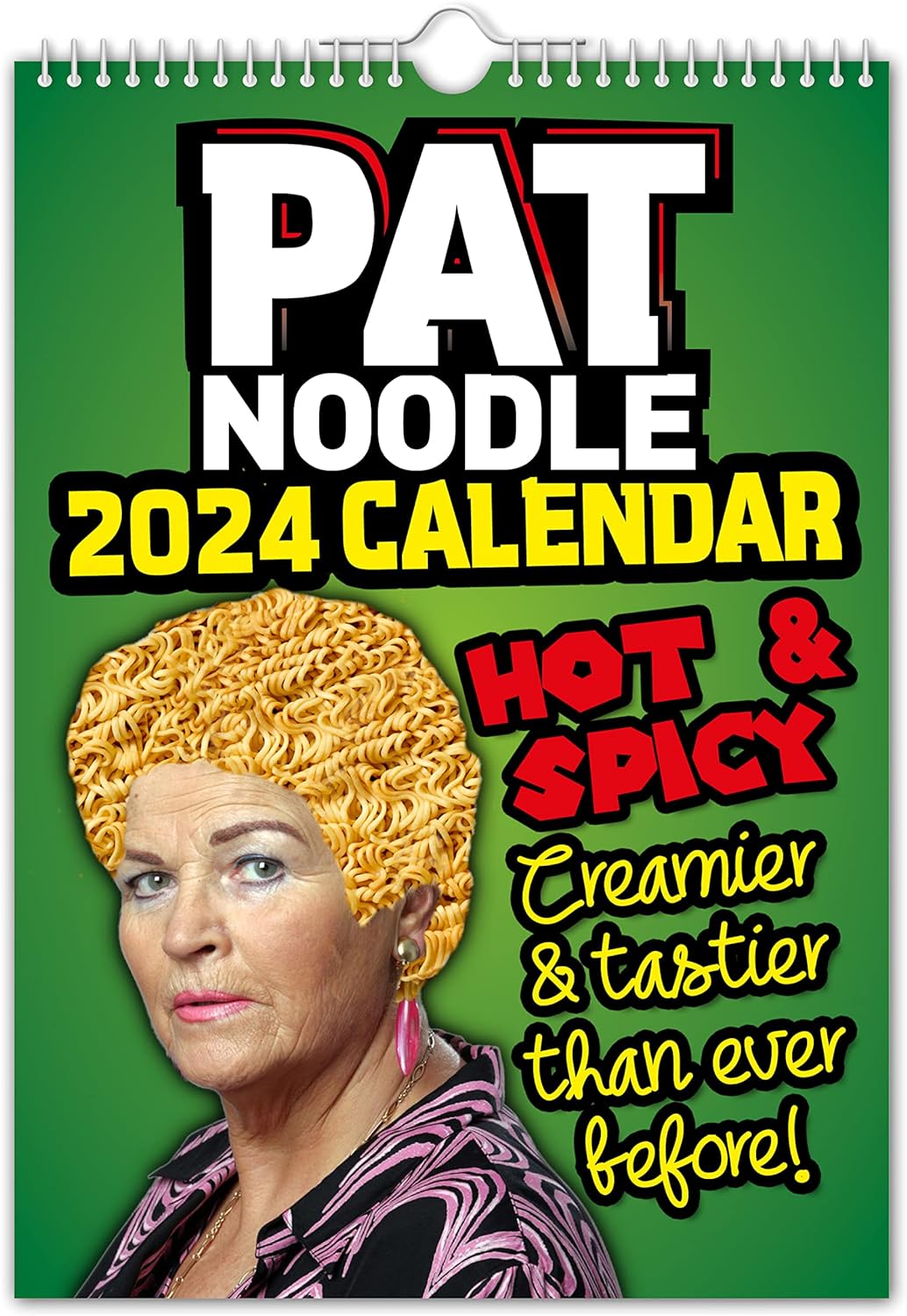 Pat Noodle/Pat Butcher - 2024 Wall Calendar // Funny/Quirky/Christmas/Birthday/Gift Idea/Present/Novelty/Humour/Secret Santa/Year Planner/Office Gift