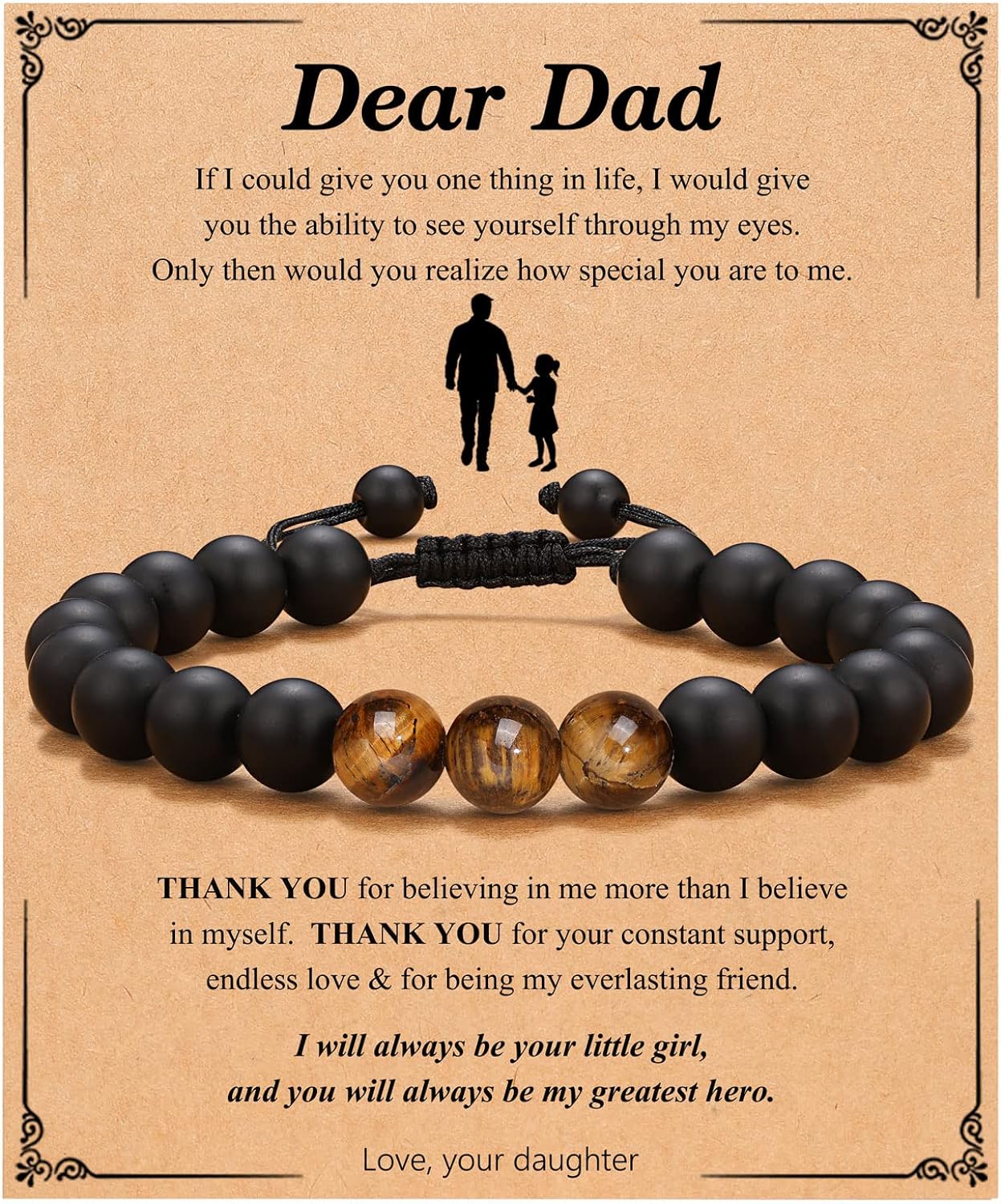 To My Man Bracelet Gifts for Boyfriend Husband Dad Son Uncle Grandpa Brother Fiance Anniversary Birthday Christmas Father's Day Gift for Men Boys Him