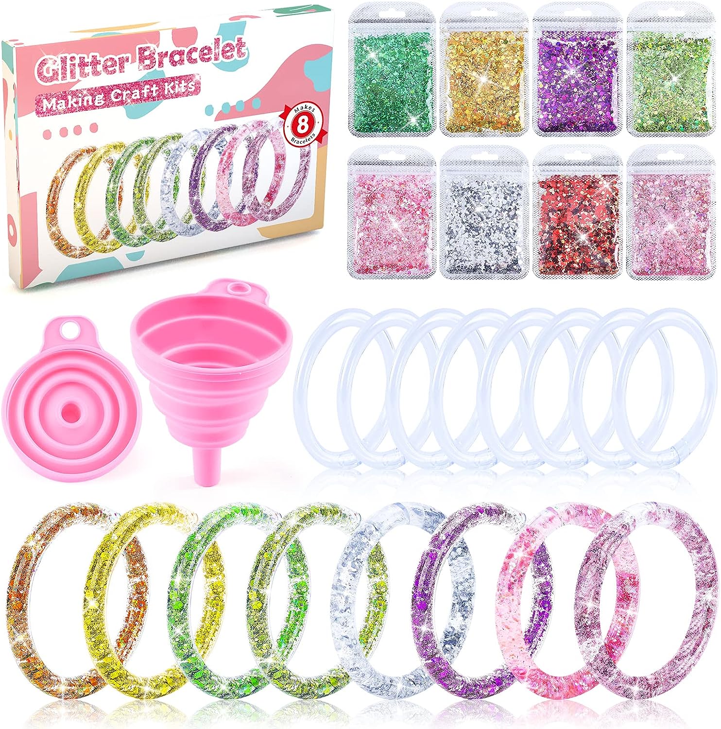 6 7 8 9 10 11 Year Old Girls Gifts, Girl Toys Age 7 8 9 10 Kids Toys for 5-10 Year Old Girls Gift Craft Kits for Girl 6-12 Birthday Gift for Girls Bracelet Making Kits Valentines Day Gifts for Kids