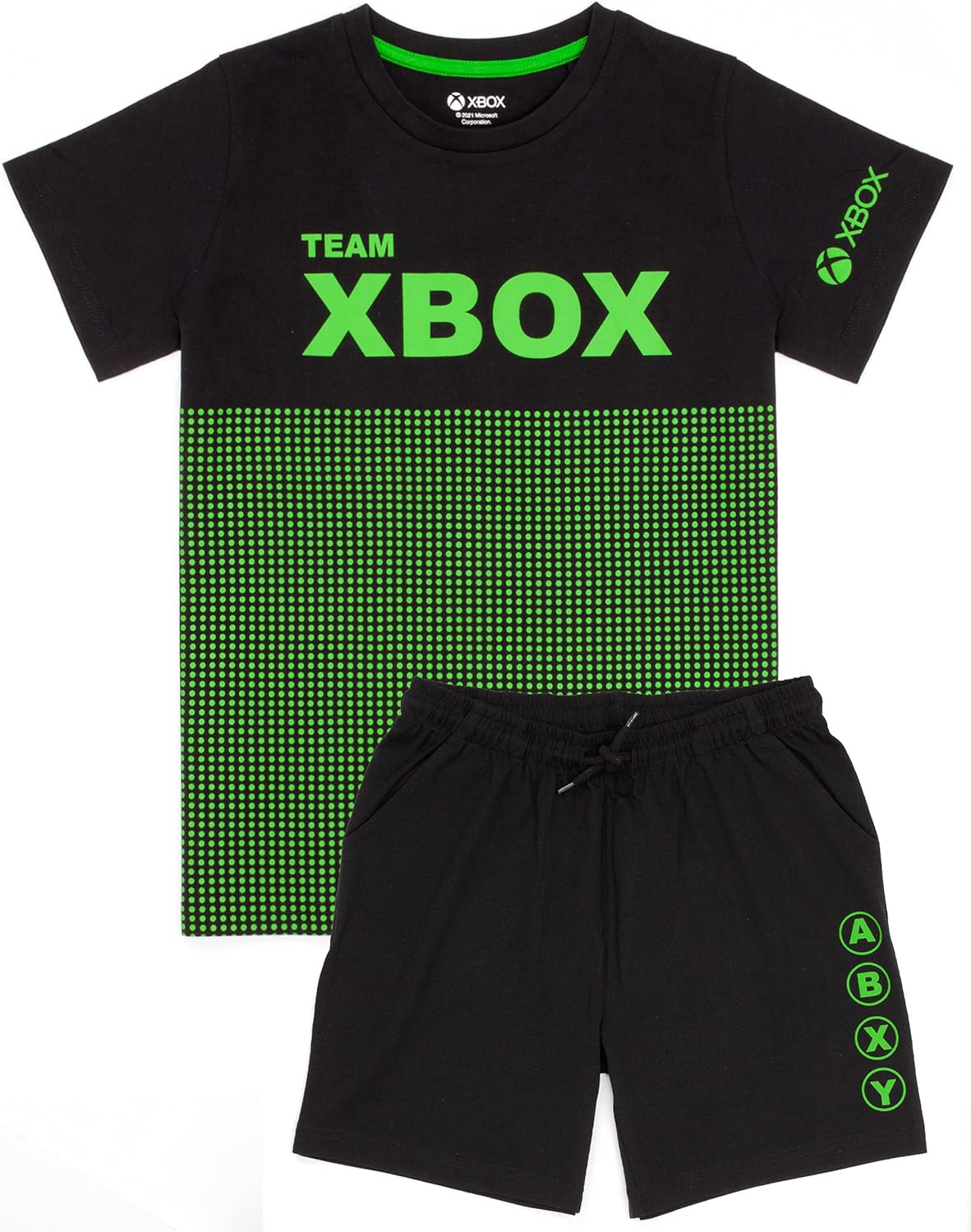 Xbox Pyjamas For Boys | Kids Green OR Black Colour Options T-Shirt & Shorts Gamer Pjs | Game Console Merchandise Gifts