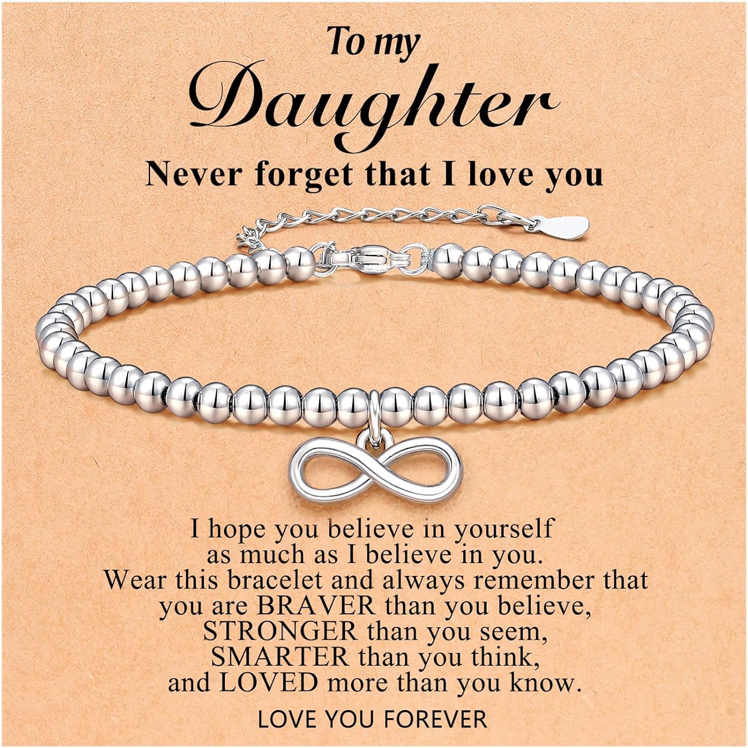 D Dongjiangjin Gift Mother and Daughter Granddaughter Gifts, Mum Gifts from Daughter, Mum and Daughter Granddaughter Bracelet for Mother's Day Christmas Gifts