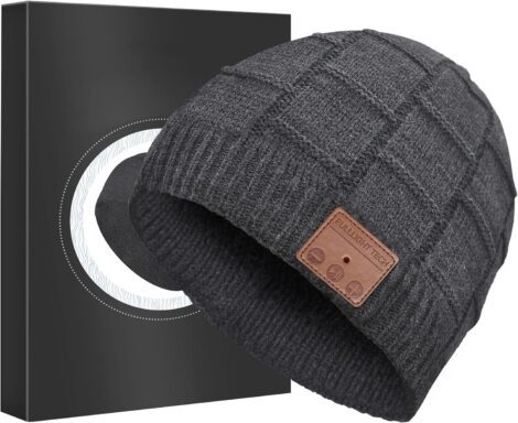 Bluetooth Beanie: Upgraded Headset Winter Music Hat with Speakers & Mic – Christmas Tech Gifts for Everyone