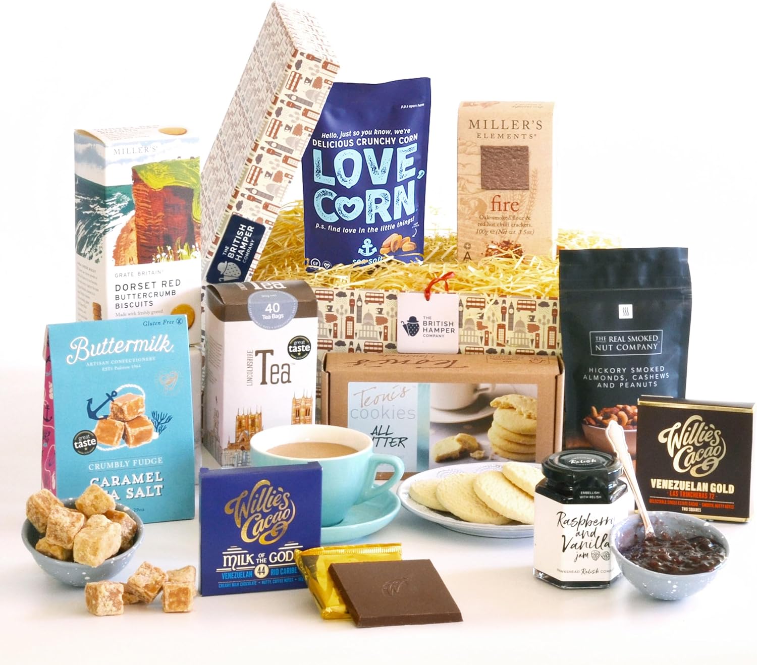 British Hamper Company Weekend Celebration Hamper – Afternoon Tea Hampers For Men, Women & Parents, Gourmet Food Gift Baskets, Perfect For Celebrations, Birthday, Or As A Get Well Soon Treat Gifts