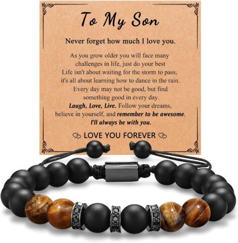 Gifts for Him: Love Soulmate Bracelet for Boyfriend, Husband, Dad, Son, Brother – Anniversary & Christmas.