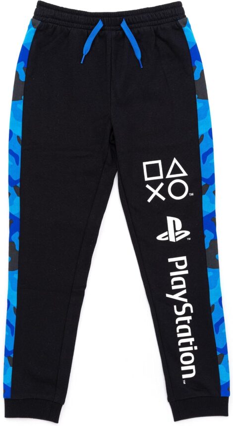 PS Lounge Pants For Boys | Kids Blue Black Camo Pyjama Joggers | Game Console PJs