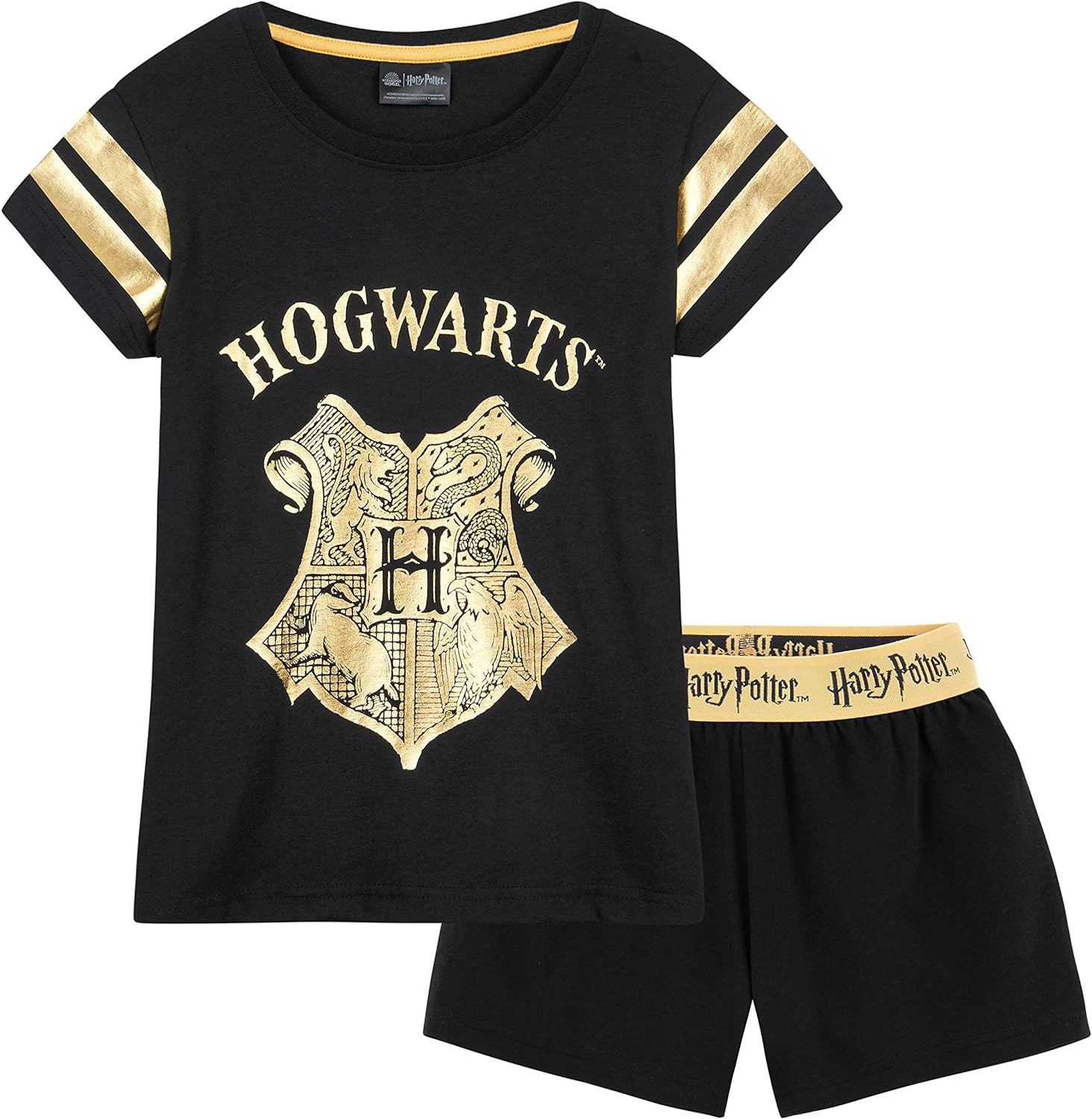 Harry Potter Girls Pyjamas for Kids Teenagers - 2 Piece Short PJs Breathable Lounge Wear 7-14 Years Gifts for Girls