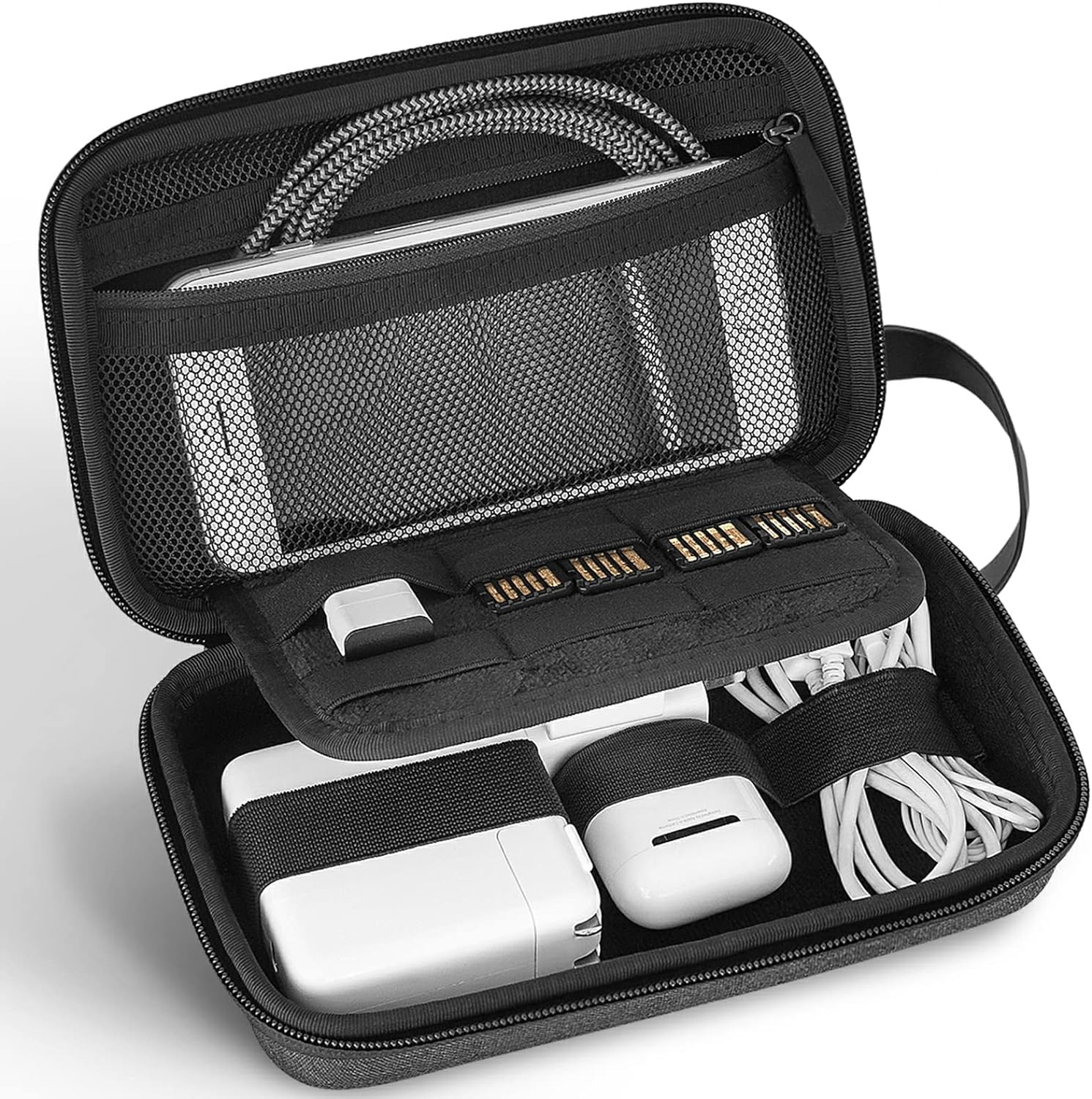 JETech Travel Accessories Organiser Case, Portable Electronic Pouch Gadget Bag for MacBook Power Adapter Chargers, Cables, Power Bank, Mouse, Stylus Pen, Earphone, SD Card, USB Flash Drive