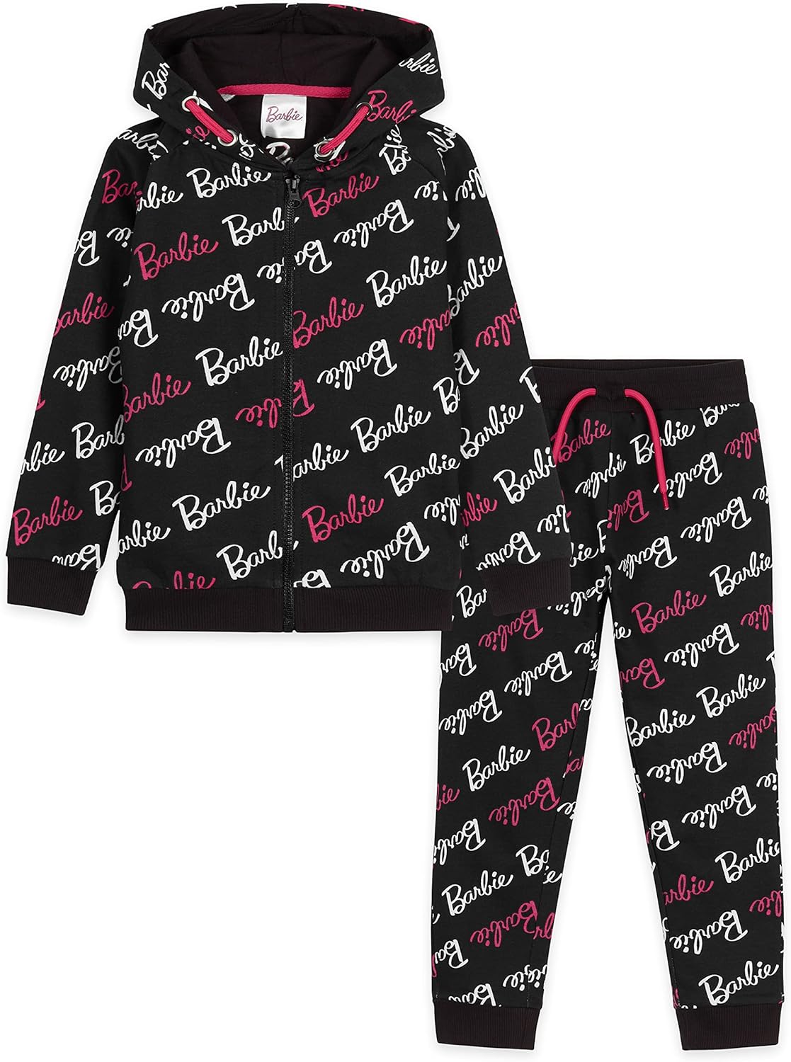 Barbie Clothes for Girls Lounge Wear Pink Hoodie Leggings Set Kids Tracksuit Hoodie Tracksuit Bottoms Official Merchandise Age 3-14 Gifts for Teenage Girls