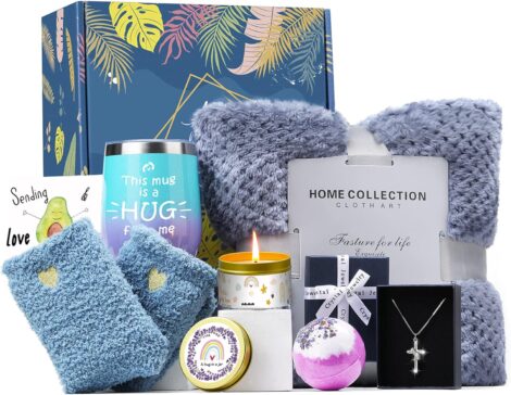 Women’s Get Well Soon Care Package with Tumbler, Blanket – Thoughtful Comfort Gifts for Recovery